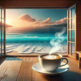 Coffee by the Sea — Diamond Painting Kit design