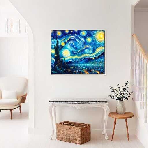 Starry Sky in a Van Gogh-Inspired Style — Diamond Painting Kit, product view 2
