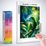 Green Parrot — Diamond Painting Kit, product view 3