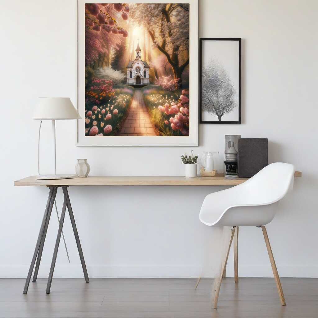 Flower splendor, forest church — Diamond Painting Kit, product view 2