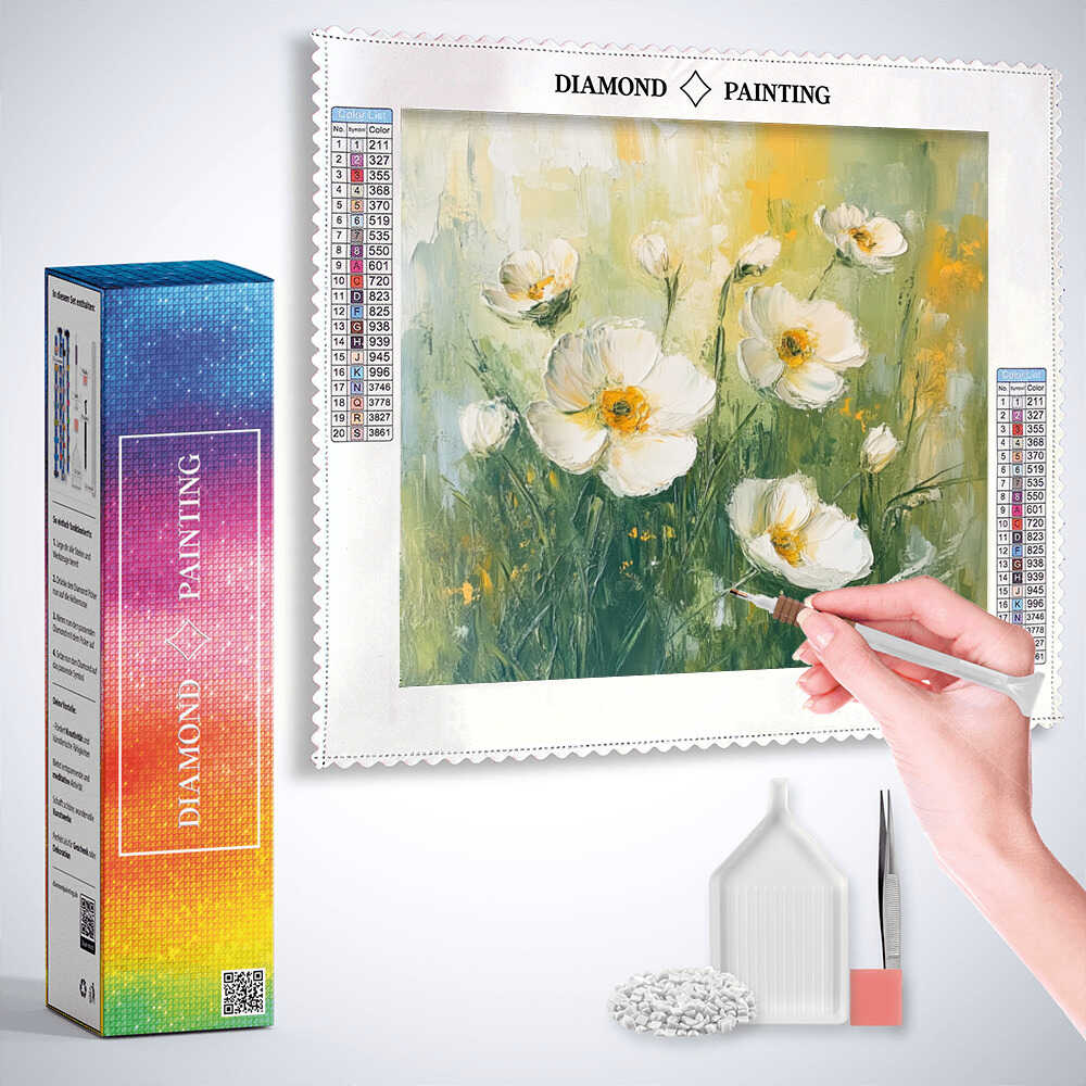 Sunlit Blossom Poetry — Diamond Painting Kit, product view 3