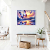Butterflies by the sea — Diamond Painting Kit, product view 2
