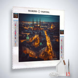 Hamburg by night — Diamond Painting Kit, product view 2