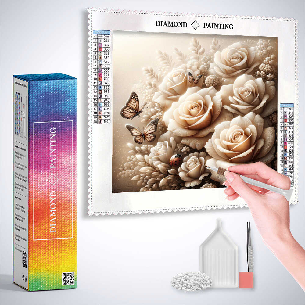 Graceful Roses — Diamond Painting Kit, product view 3