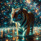 Star trails of the tiger (DP-7250) — Diamond Painting Kit design