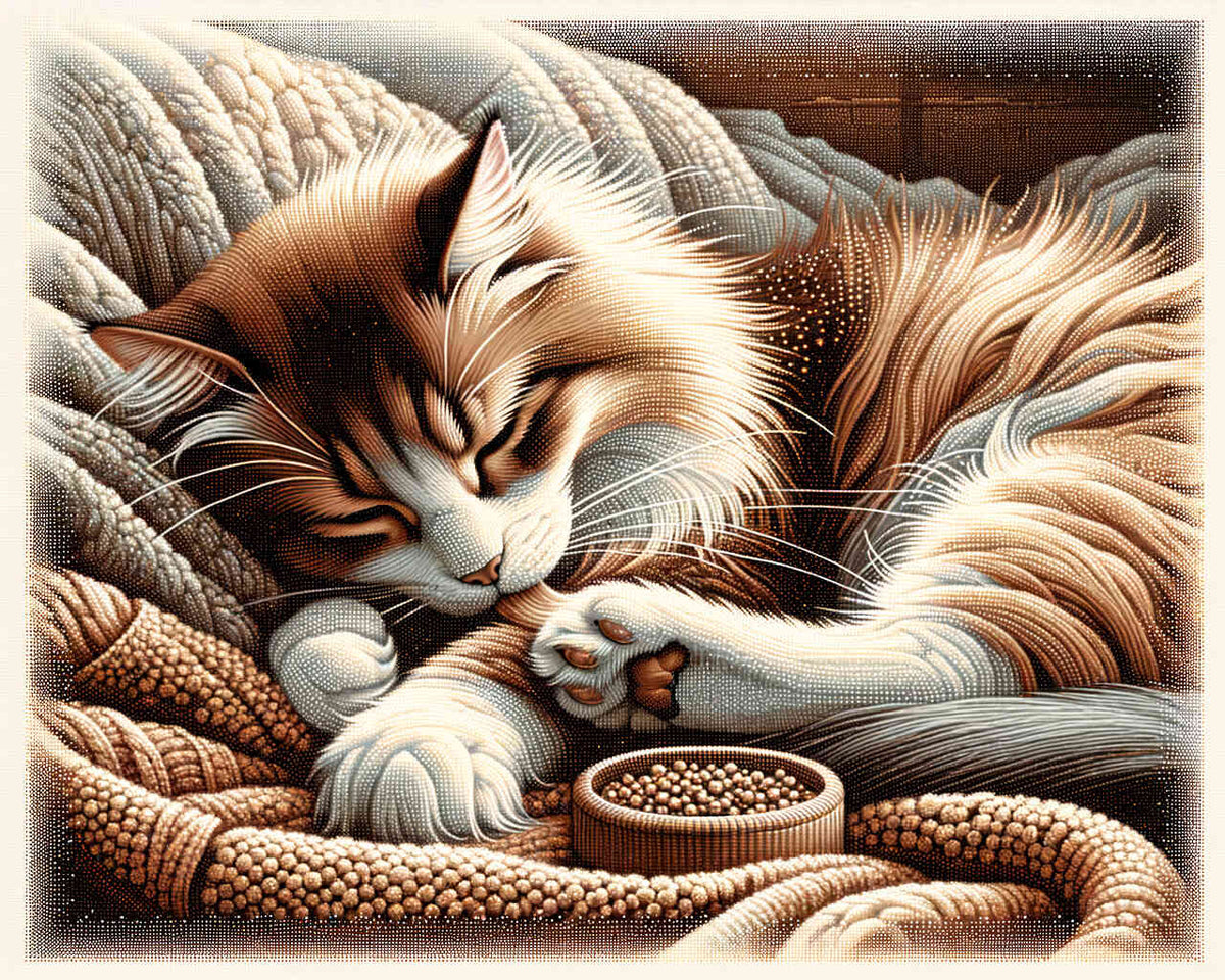 Cat Grooming — Diamond Painting Kit design