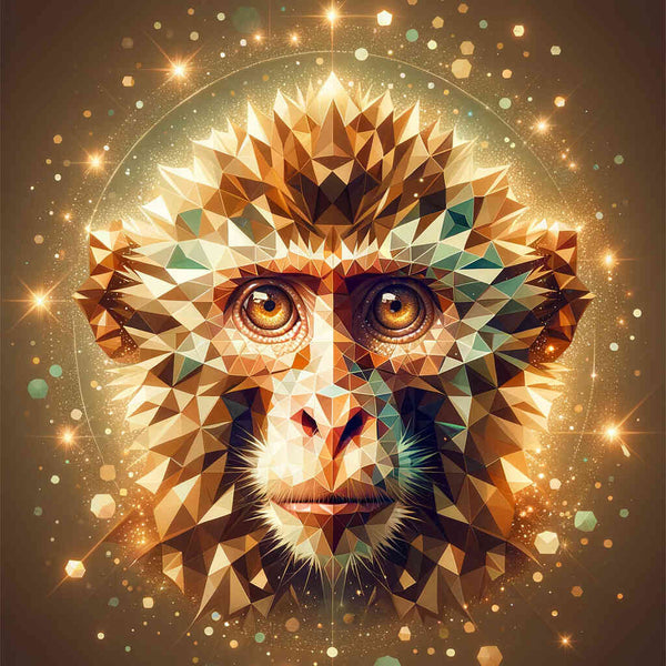 Monkey Portrait — Diamond Painting Kit design