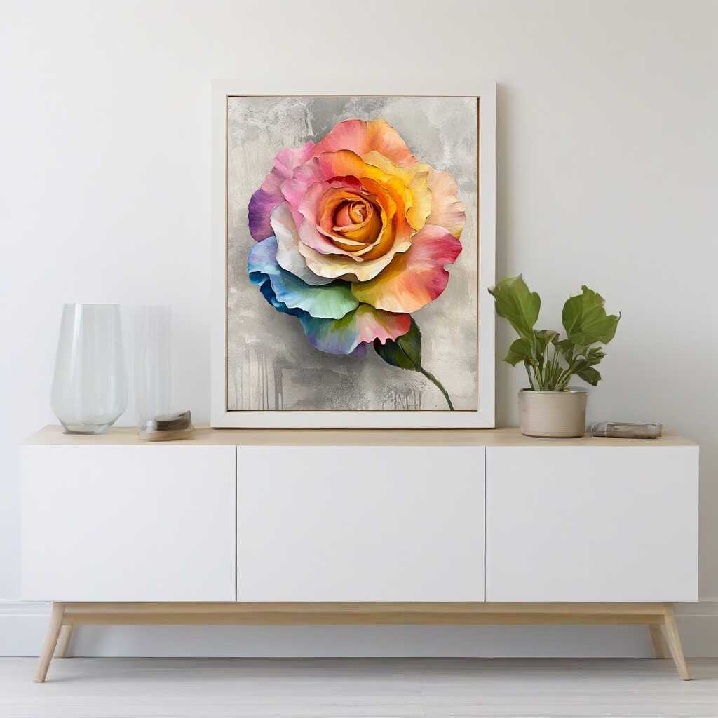 Rainbow Rose — Diamond Painting Kit, product view 2