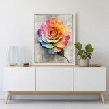 Rainbow Rose — Diamond Painting Kit, product view 2