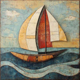 Abstract Sails of Freedom — Diamond Painting Kit design