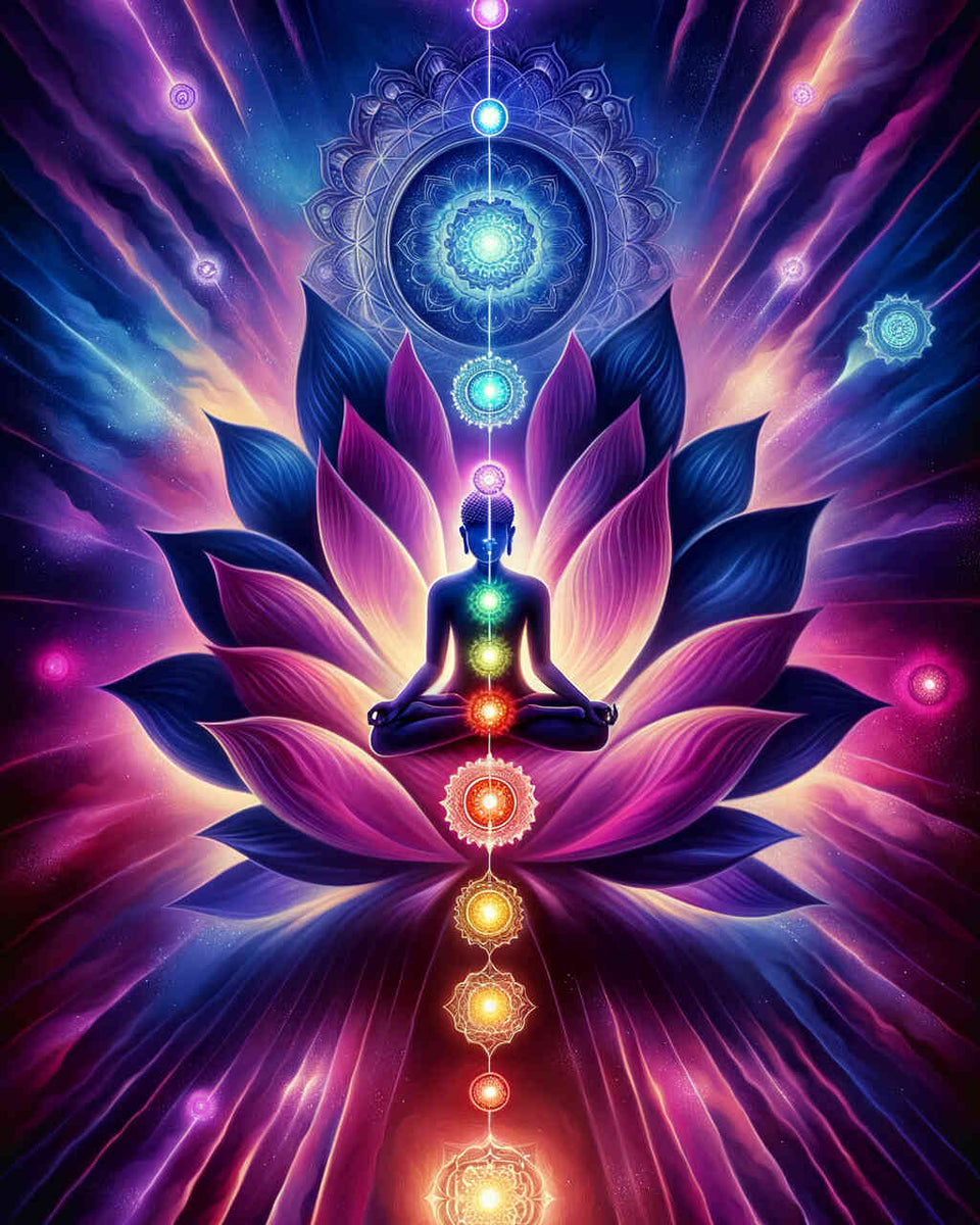 Lotus flower Buddha — Diamond Painting Kit design