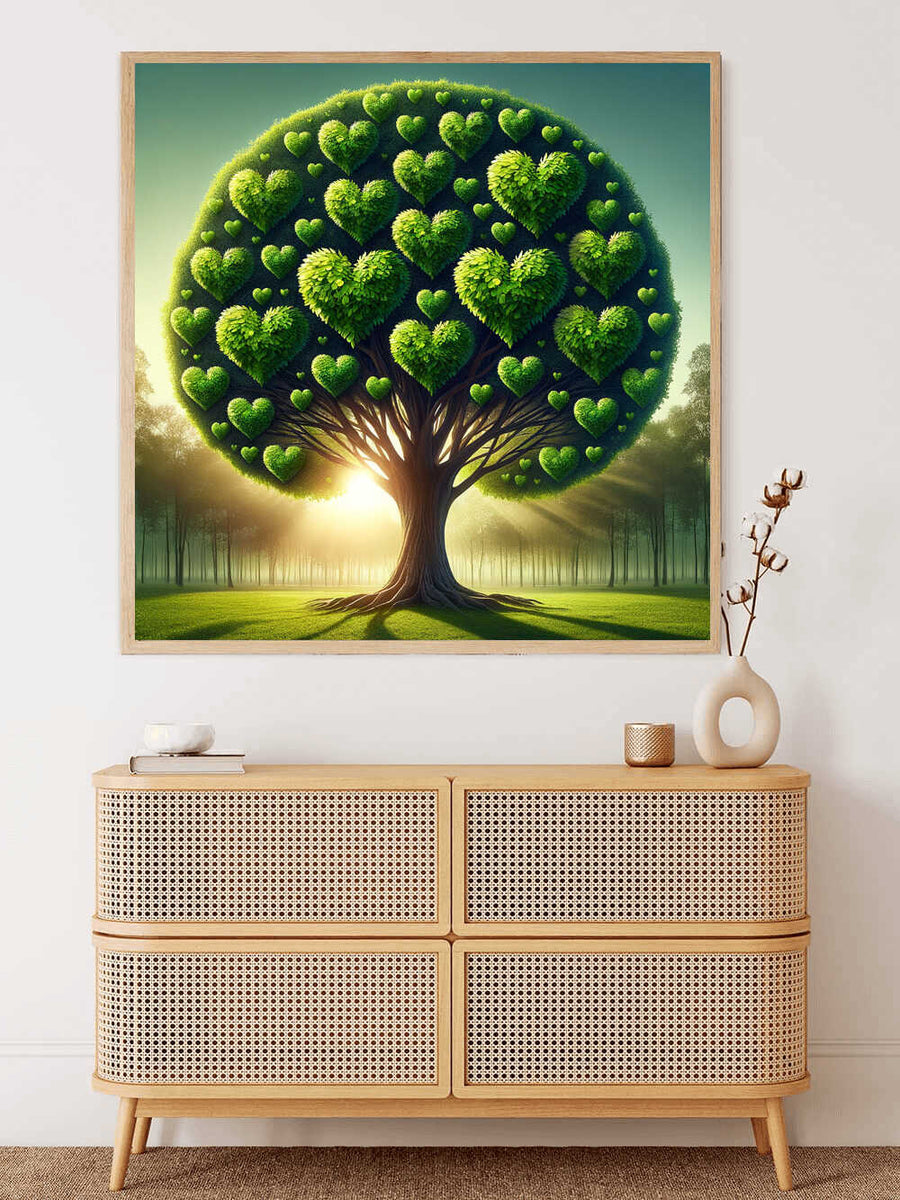 Heart Tree: Magic of Nature — Diamond Painting Kit, product view 2