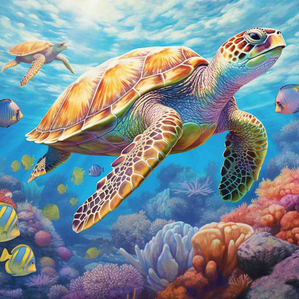 An Ocean Dream in Flight — Diamond Painting Kit design