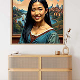 Woman Before a Painting — Personalized Portrait Diamond Painting Kit, product view 2