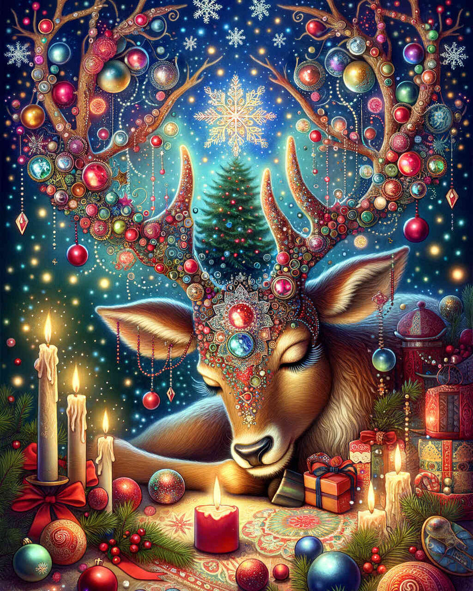 Reindeer Christmas decoration — Diamond Painting Kit design