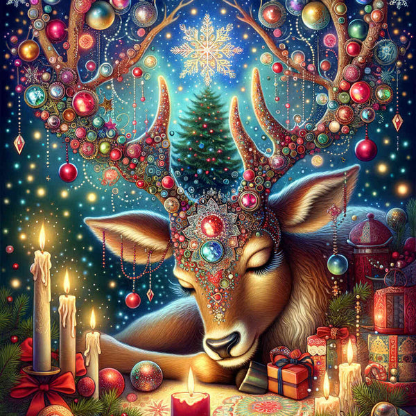 Reindeer Christmas decoration — Diamond Painting Kit design