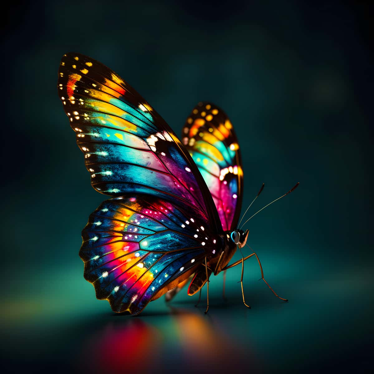 Butterfly sitting — AB Diamond Painting Kit design