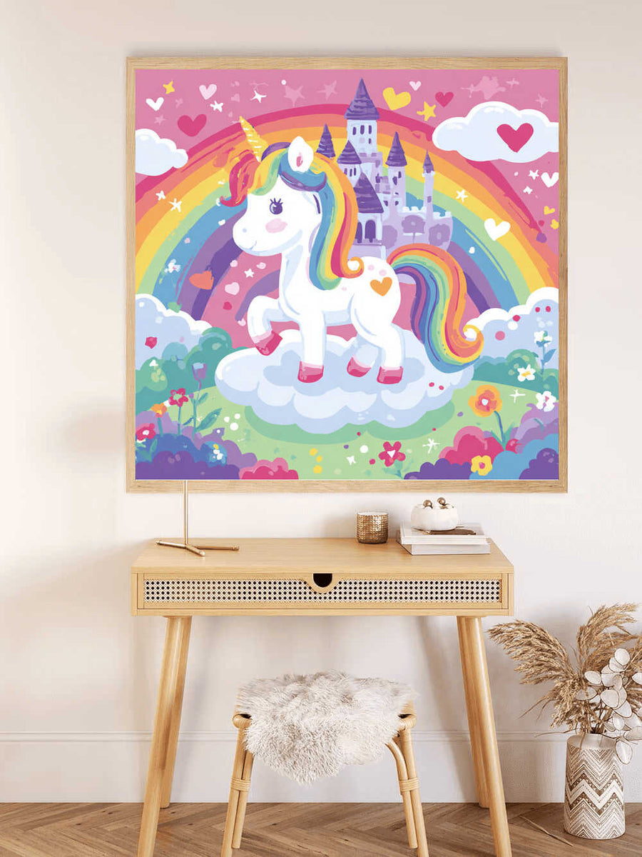 Unicorn above the Rainbow Kingdom — Diamond Painting Kit, product view 2