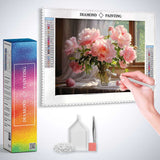 Morning Light and Peonies — Diamond Painting Kit, product view 3