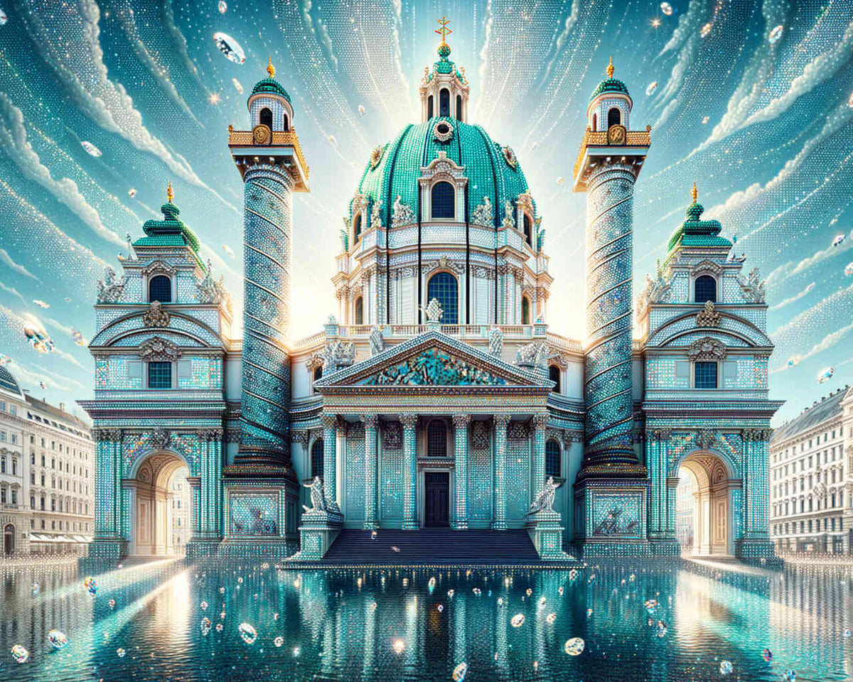 St. Charles Church in Vienna — Diamond Painting Kit design
