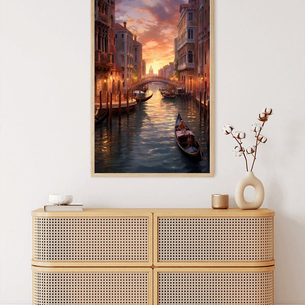 Venice's canals in the evening — Diamond Painting Kit, product view 3