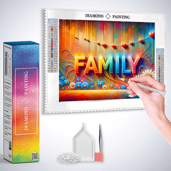 Family in Color — Diamond Painting Kit, product view 3