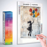 Flight to Freedom, Street Art Style — Diamond Painting Kit, product view 2