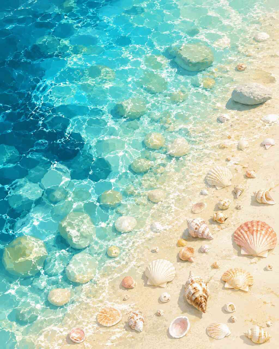 Seashells in Sunlight — Diamond Painting Kit design