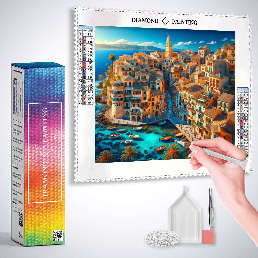 Mediterranean Whispers (DP-7377) — Diamond Painting Kit, product view 3