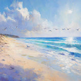 Seagulls Above the Coast — Diamond Painting Kit design