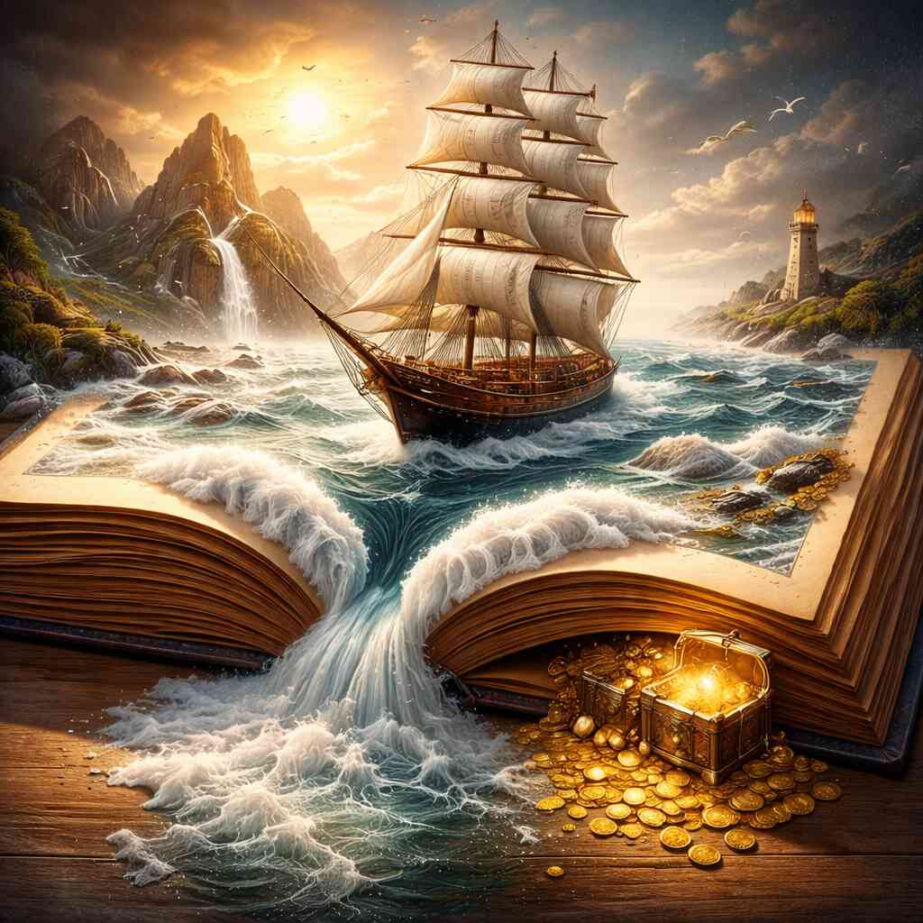 The Storybook Sailing Ship — Diamond Painting Kit design