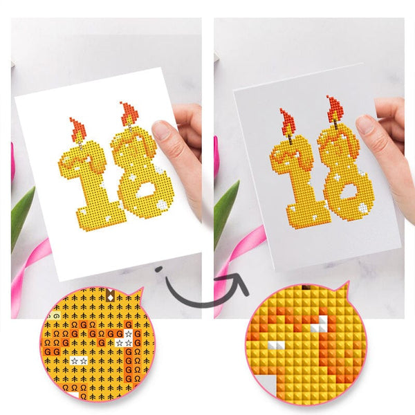 Birthday Joy, Set of 12 — Mini Diamond Painting Set, product view 5