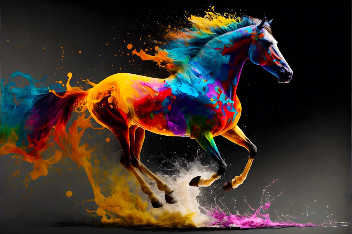 Colorful Horse — AB Diamond Painting Kit design