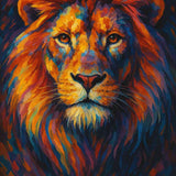 Lion of Fiery Majesty — Diamond Painting Kit design