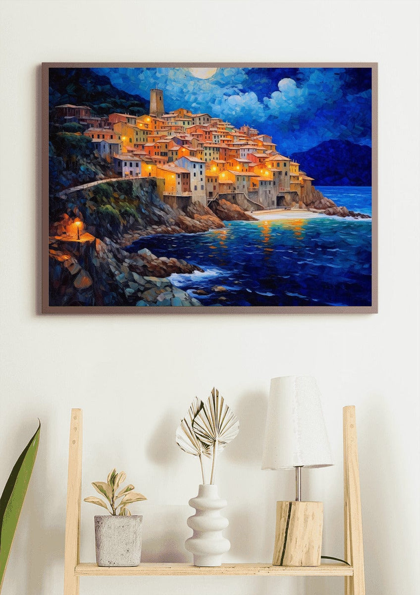 Picturesque Manarola on the Mediterranean — Diamond Painting Kit, product view 3