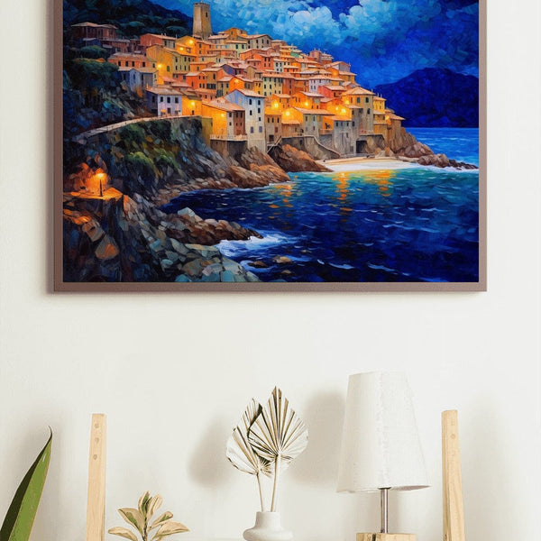 Picturesque Manarola on the Mediterranean — Diamond Painting Kit, product view 3