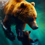 Mother bear with child — Diamond Painting Kit design