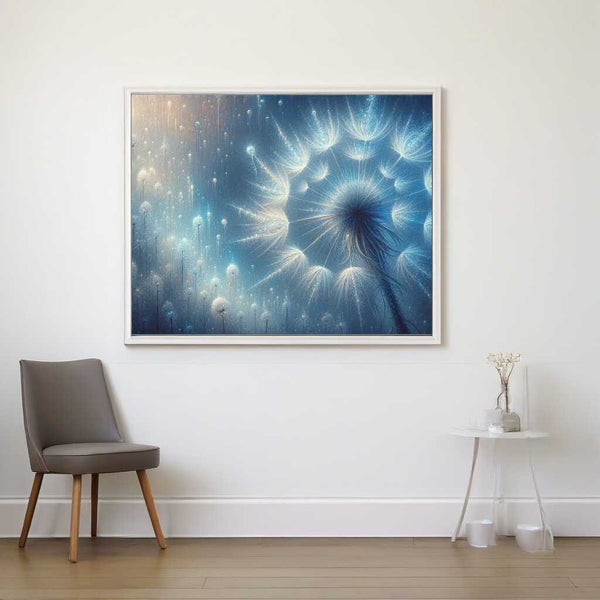 Blue Ice-Crystal Dandelion — Diamond Painting Kit, product view 2