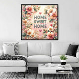 Home Sweet Home Flowers — Diamond Painting Kit, product view 2