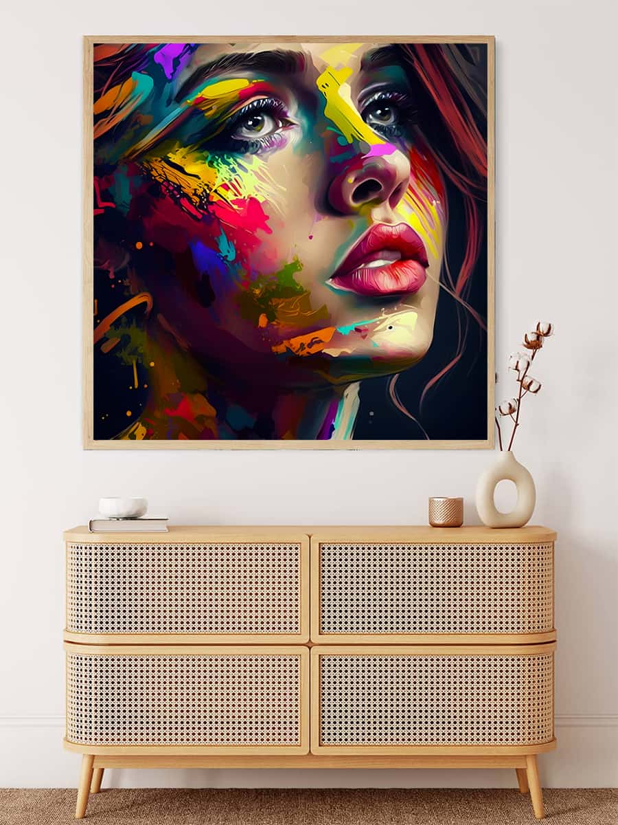 Woman with Colors — AB Diamond Painting Kit, product view 3