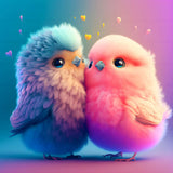 Bird love for two — AB Diamond Painting Kit design