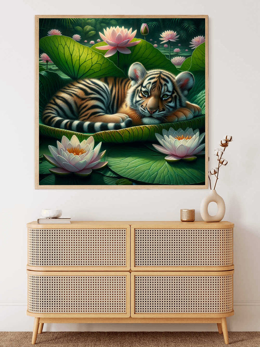 Little Tiger Water Lily — Diamond Painting Kit, product view 2