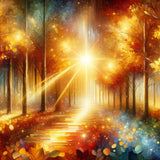 Sunlight in the Autumn Forest — Diamond Painting Kit design