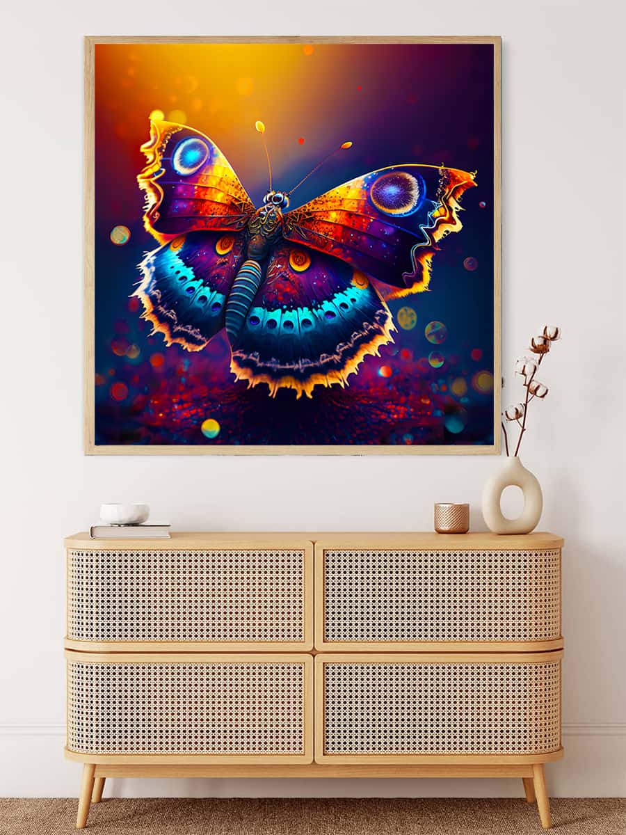 Butterfly in sunlight — AB Diamond Painting Kit, product view 3