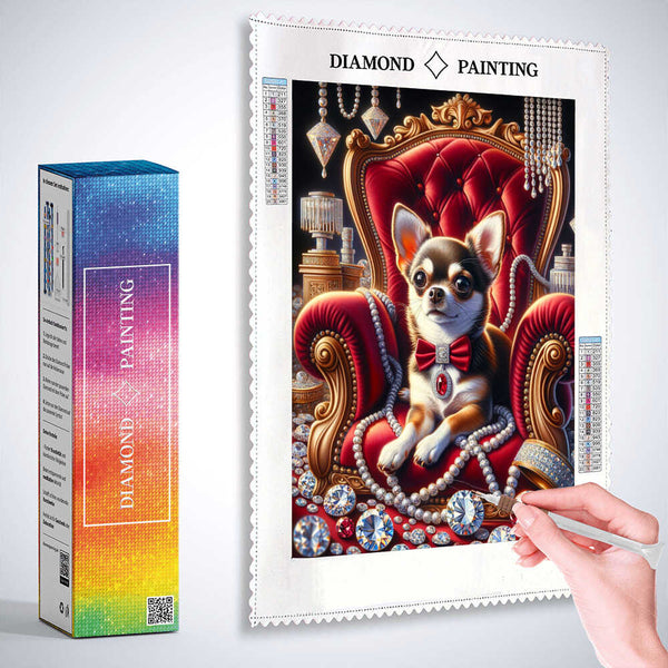 Chihuahua Throne — Diamond Painting Kit, product view 3
