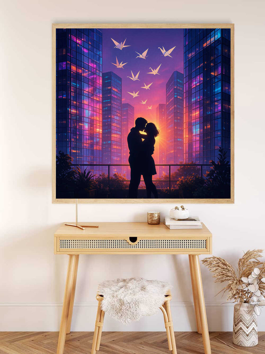 A Kiss in Neon Light — Diamond Painting Kit, product view 2