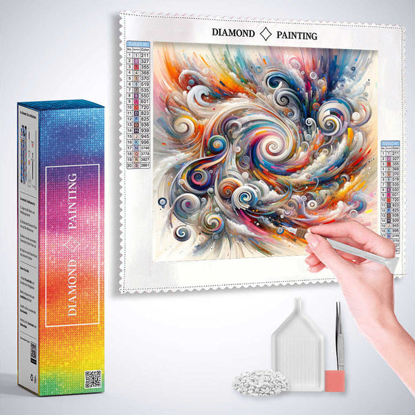 Encounters in winter splendor — Diamond Painting Kit, product view 3