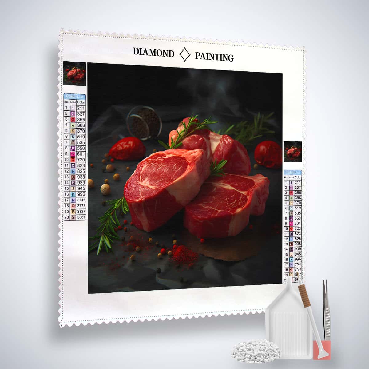 Steaks — Diamond Painting Kit, product view 2