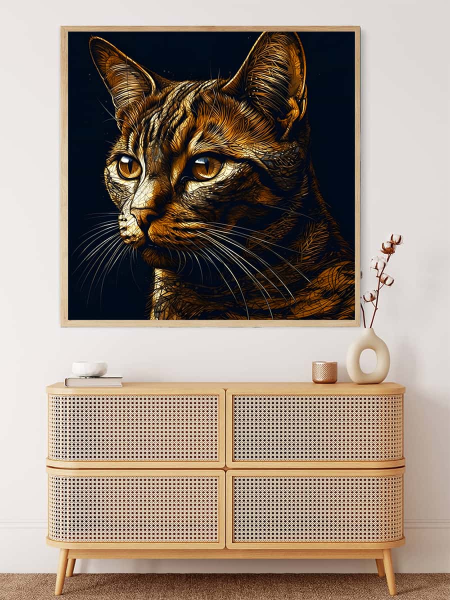 Beautiful Cat — Diamond Painting Kit, product view 3