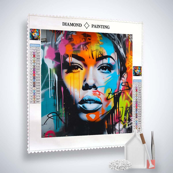 Woman Spray Art — AB Diamond Painting Kit, product view 2